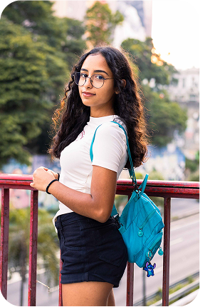 Foto do portfólio de uma modelo