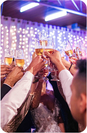 Foto do portfólio em uma festa de casamento